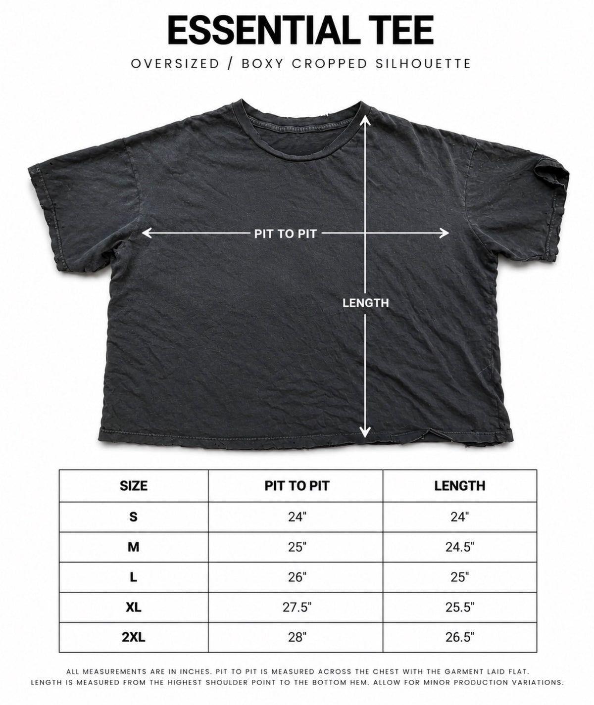 Essential Tee Vtg Black